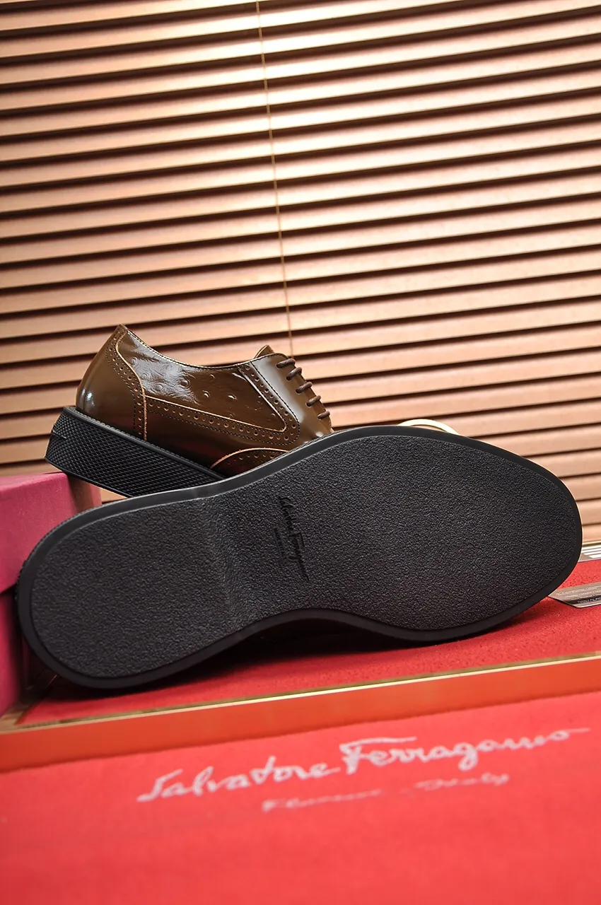 Men's shoes 💰720💶 [Ferragamo/Ferragamo] The latest model in the counter. Original imported open-sided high-quality cowhide hand-woven + imported 🐂 cowhide + original luxury metal buckle + original combination outsole. Comparison without pressure 38--45 (45 custom-made)